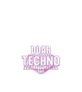 Doar techno model negru pe tricou
