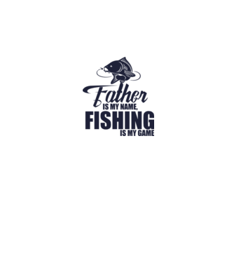 Father is my name, fishing is my game model alb pe tricou