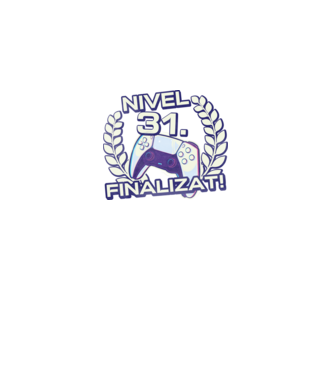 Nivel 31 finalizat! model negru pe tricou