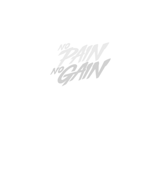 No Pain No Gain typography model negru pe tricou