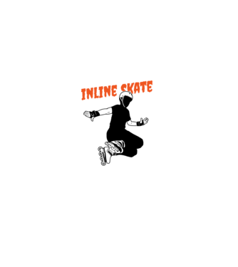 TR inlineskate model negru pe tricou