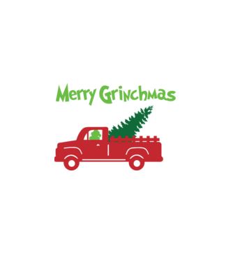 Grinchmas truck model negru pe tricou