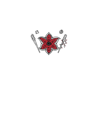 stranger things demogorgon head model negru pe tricou