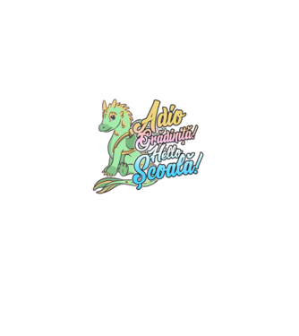 Adio grădiniță! Hello școală! model alb pe tricou