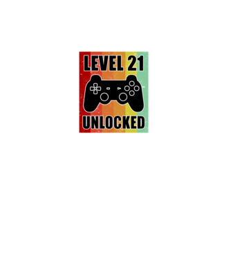 level 21 unlocked retro gamer model turcoaz pe tricou