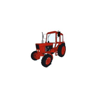 TRACTOR model roz deschis pe tricou