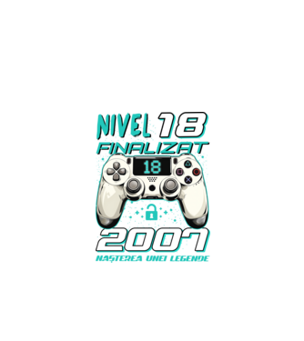 Nivel finalizat 18 2007 model negru pe tricou