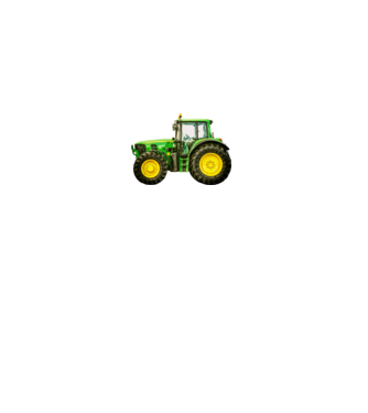 TRACTOR model alb pe tricou