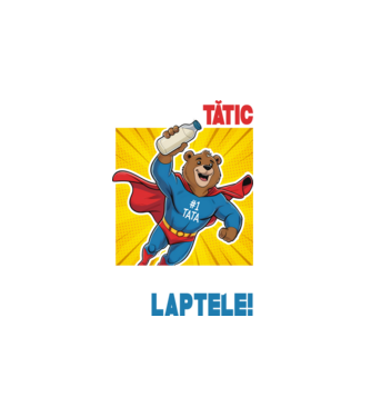 Doar un Tătic Care sosește cu laptele model alb pe tricou