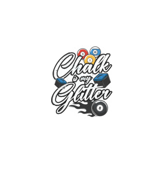 Chalk is my glitter model negru pe tricou