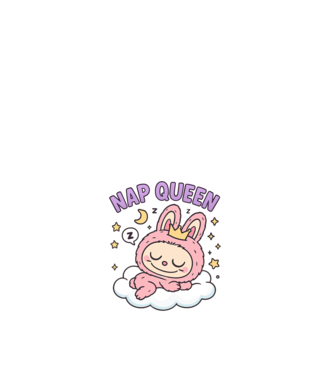 Nap Queen model alb pe tricou