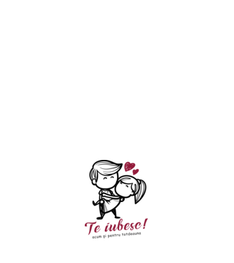 te iubesc! model negru pe tricou