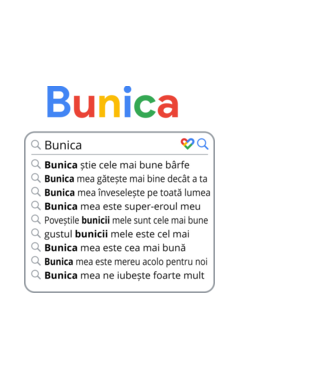 căutare Google Bunica model negru pe tricou