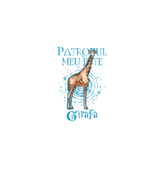 Patronul meu este GIRAFA model negru pe tricou
