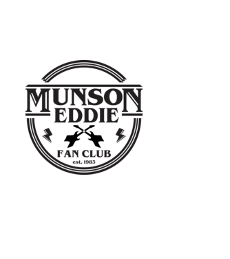eddie munson fan club est 1983 model albastru deschis pe tricou