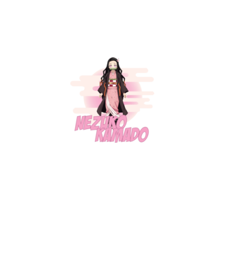 Demon Slayer  Nezuko model alb pe tricou