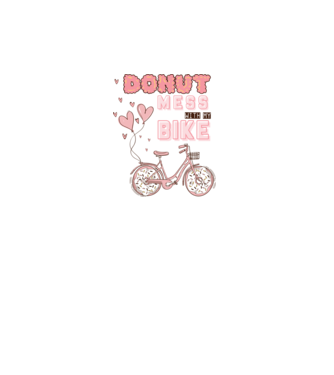 Donut mess with my bike model alb pe tricou