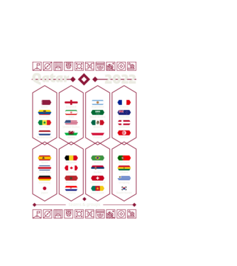 Qatar 2022 teams - groups model alb pe tricou