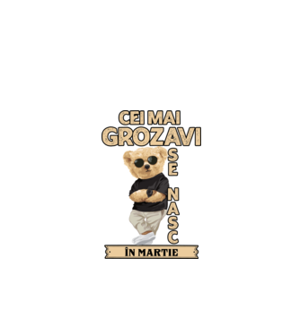 Teddy cel cool Martie model negru pe tricou