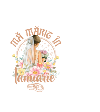 mă mărit - în ianuarie model alb pe tricou
