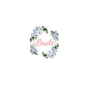 BRIDE blue floral model gri pe tricou