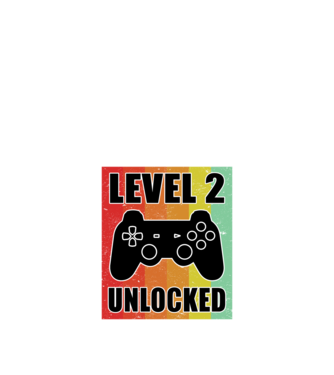 level 2 unlocked retro gamer model negru pe tricou