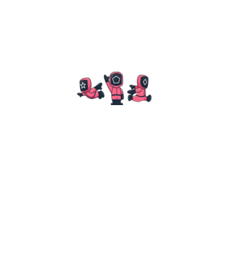 cute squid game toys model alb pe tricou
