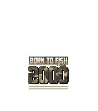 Born to fish since 2000 model alb pe tricou