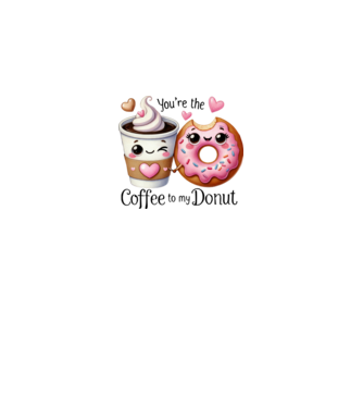 Coffee to my Donut model alb pe tricou