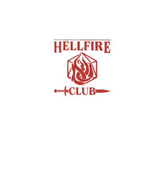 hellfire club 85 model negru pe tricou