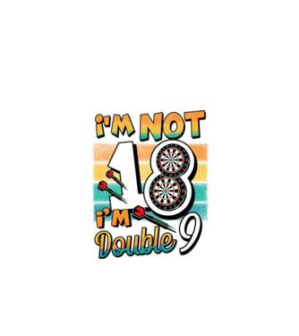Darts Birthday 18 years old model negru pe tricou