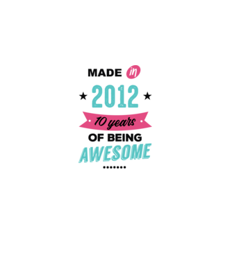 MADE in 2012 model alb pe tricou