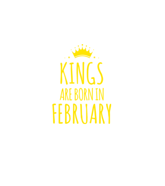 Kings are born in - February model albastru închis pe tricou