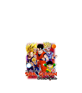 gohan dragonball model negru pe tricou