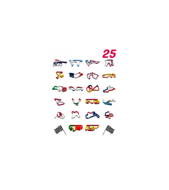 MOTOGP 25 CALENDAR Negru model negru pe tricou