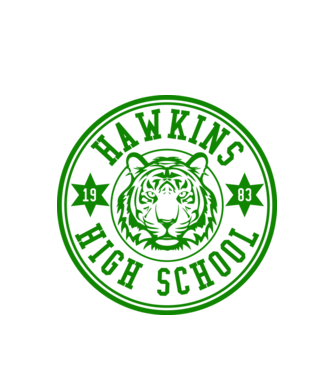 hawkins high school model alb pe tricou