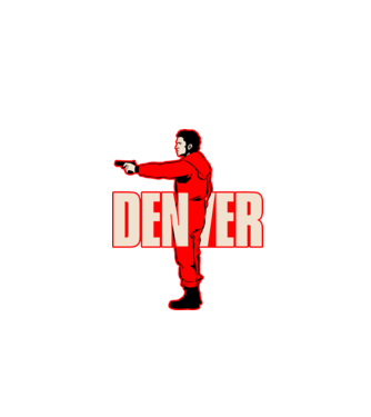 denver la casa de papel model negru pe tricou