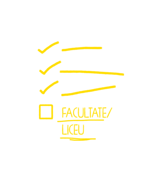 Cheklist educație - Gimnaziu negru model nisipiu pe tricou