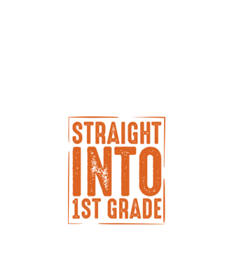 Straight into 1st grade model negru pe tricou