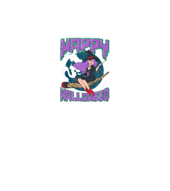 Happy Halloweed model negru pe tricou