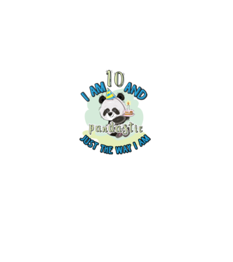 PANDASTIC 10 model alb pe tricou