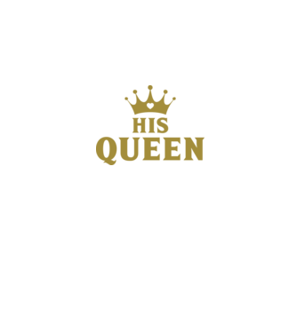 His Queen model negru pe tricou