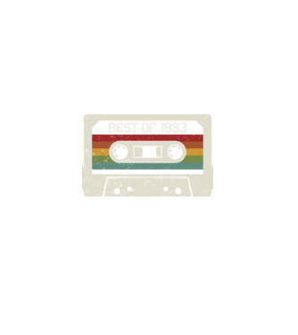 retro tape 1993 vintage model negru pe tricou
