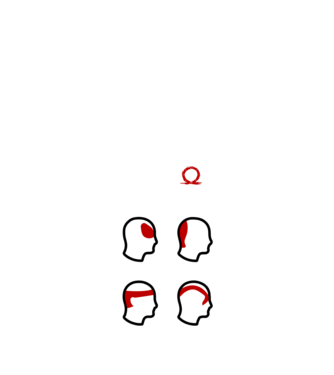 Type of Headaches - God of War model negru pe tricou