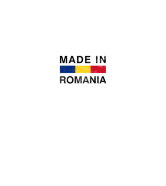 made in romania model negru pe tricou