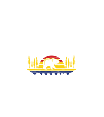 Land of Bears model negru pe tricou