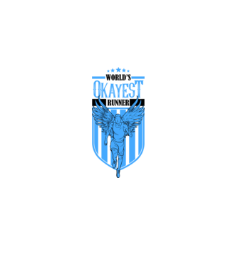 World okayest runner model alb pe tricou