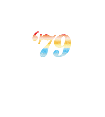 Retro Birthday 1979 model negru pe tricou
