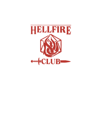 hellfire club 85 model negru pe tricou