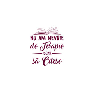 nu am nevoie de terapie, doar să citesc model alb pe tricou